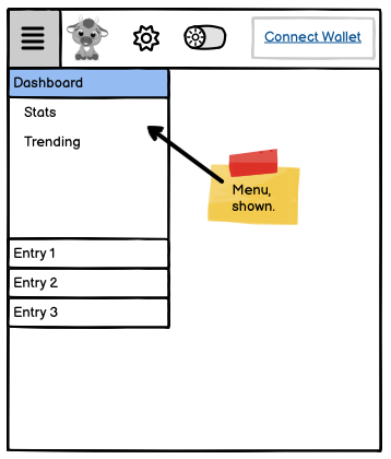 small menu - opened